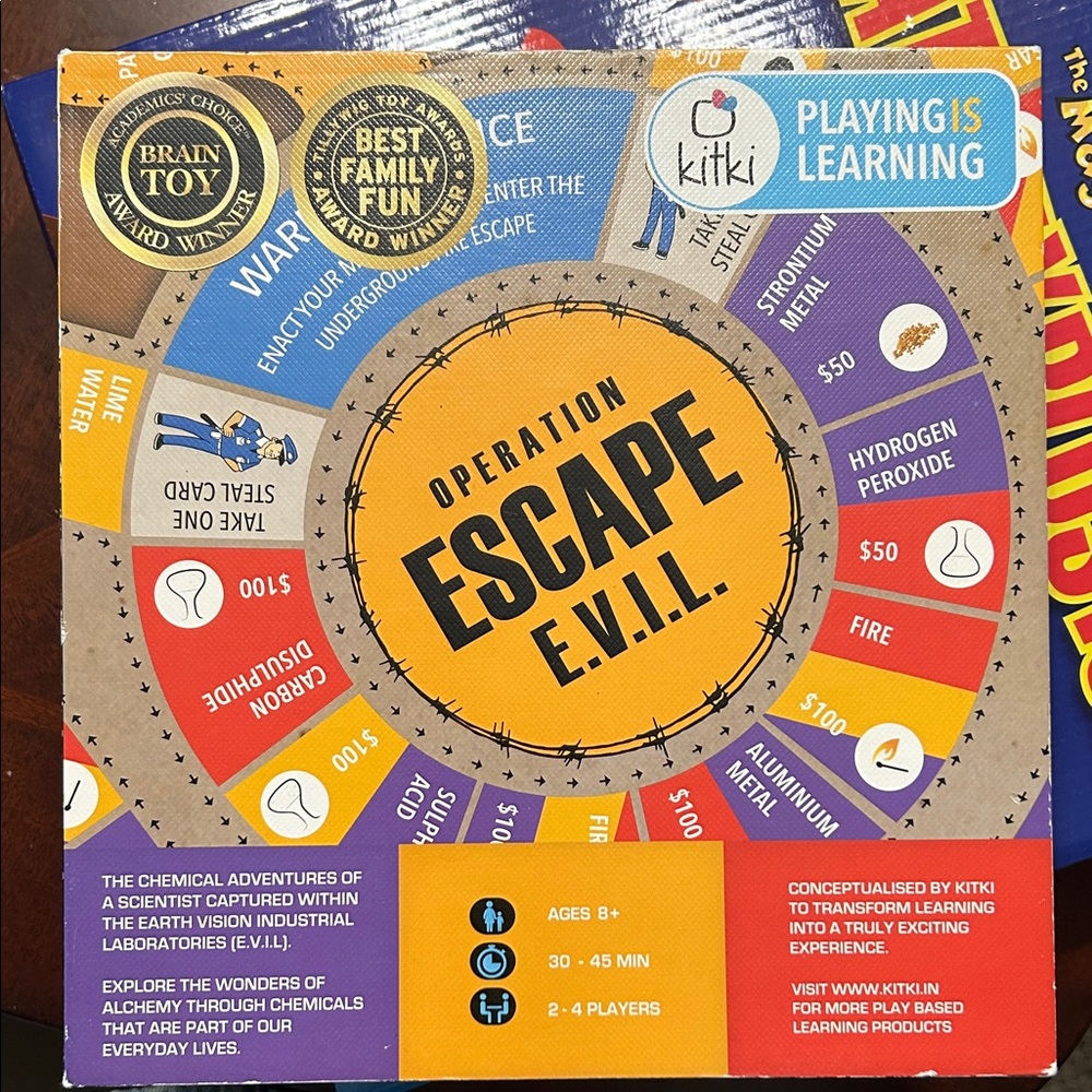 Kitki Operation Escape E.V.I.L. Board Game